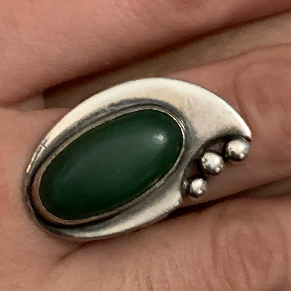 Genuine Turquoise or Jade Ring